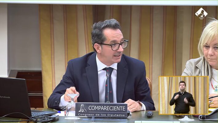 Alfonso Gutiérrez Caballero comparece en la Comisión para las Políticas Integrales de la Discapacidad del Congreso de los Diputados en representación de la AESE para defender el Empleo con Apoyo como derecho para las personas con discapacidad.
