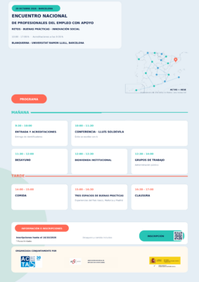 Cartel del Encuentro Nacional de Profesionales del Empleo con Apoyo 2026, el 29 de octubre en Barcelona.
